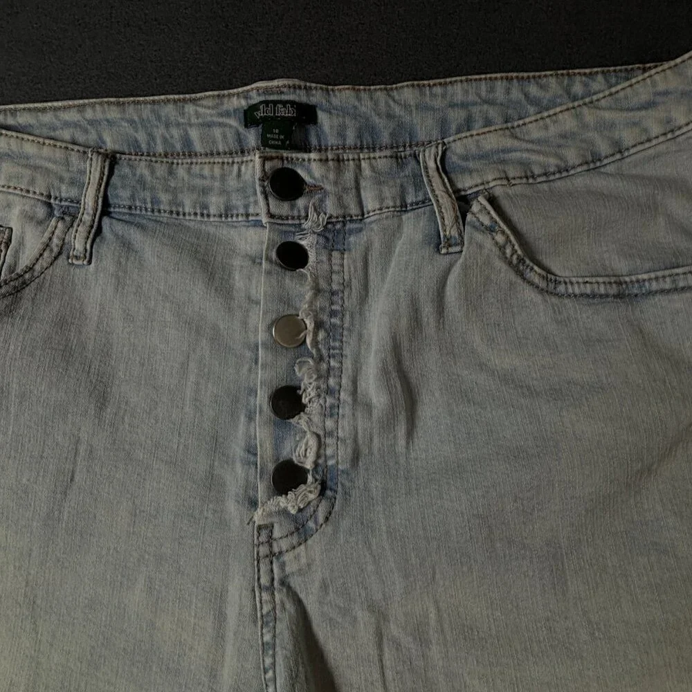 Wild Fable 5 Button Jean Shorts Size 18 - Picture 2 of 8